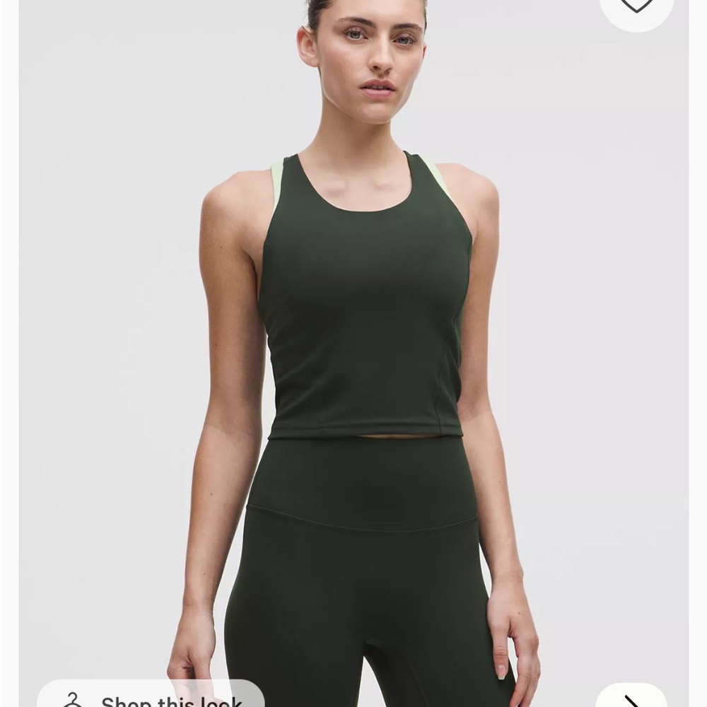 Wunder Train Racerback forest green  tank